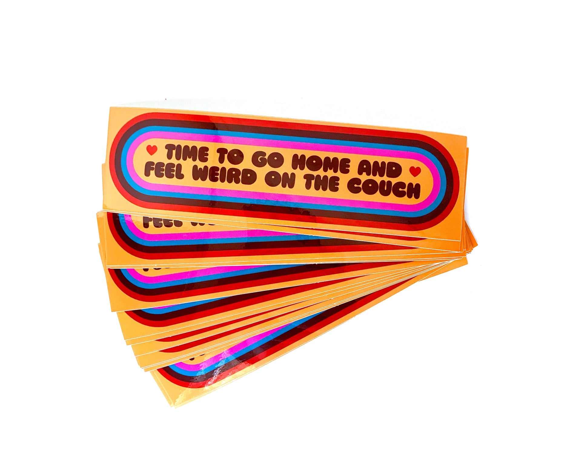 Time to Feel Weird on the Couch Sticker