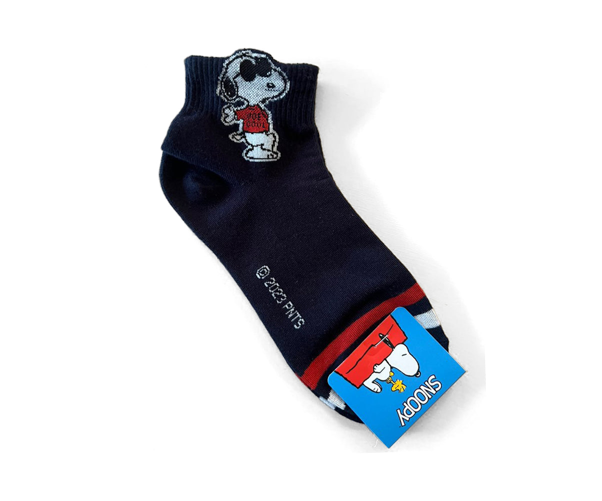 Snoopy Joe Cool Quarter Crew Sock