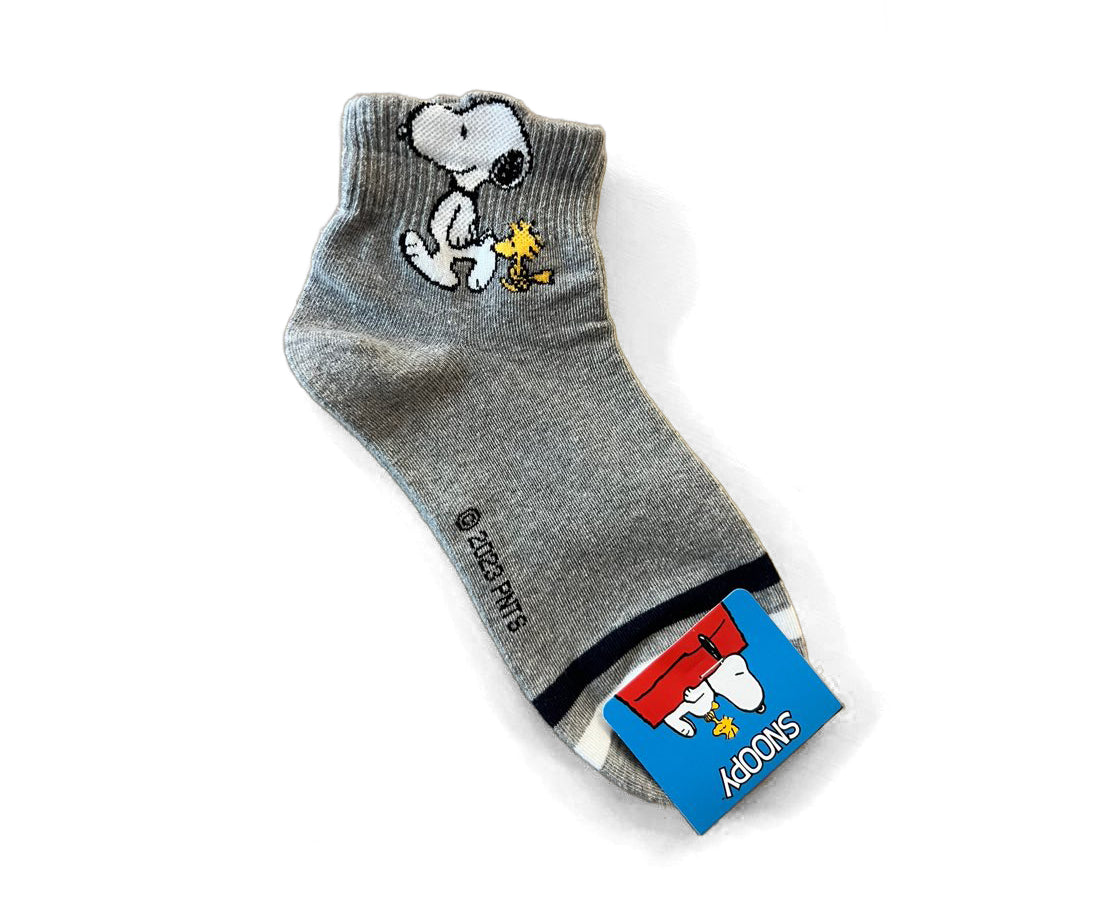 Snoopy and Woodstock Quarter Crew Socks