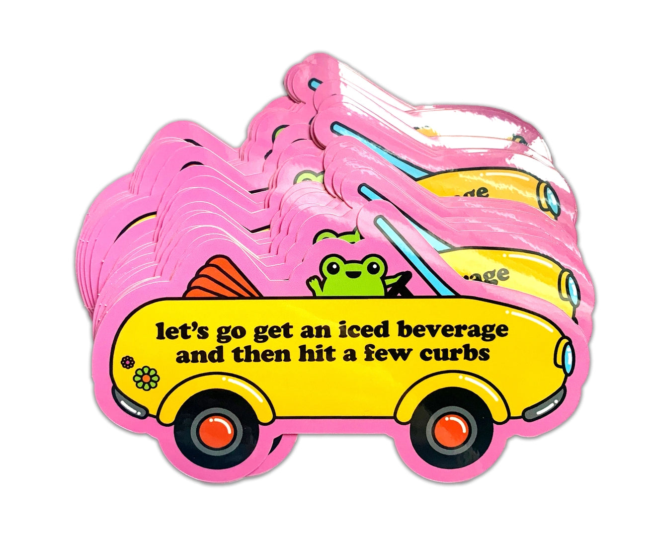 Bad Driver Frog Sticker