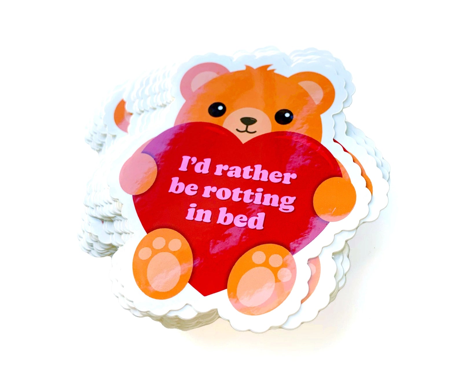 I'd Rather Be Rotting in Bed Sticker